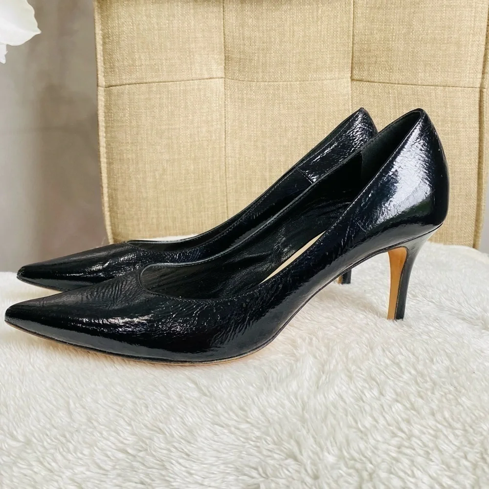 Butter shoes patent leather black 3” heels